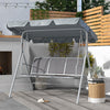 Outsunny 3-seater Patio Swing, Outdoor Swing Chair With Canopy For Garden|Outsunny Balancoire De Patio 3 Places, Chaise Exterieure D'oscillation