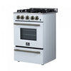 Forno Breno 24" Freestanding Gas Range, White - FFSGS6290-24WHT | Cuisiniere a gaz autonome Breno de 24 po, blanche – FFSGS6290-24WHT