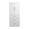 Bestar Pur 36 W Wardrobe with Drawers - White|Garde-robe Pur de Bestar de 36 po (L) avec tiroirs - blanche