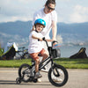 Costway 14" Kid's Bike With Training Wheels Adjustable Handlebar & Seat Handbrake Black