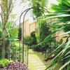Outsunny 7.2ft Metal Garden Arbor Arch With Double Doors, 2 Side Planter Baskets, Climbing Vine Fram|Outsunny - Arche De Jardin En Metal De 87 Pouces Avec Double Porte, 2 Paniers A Plantes Lateraux, Ca