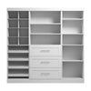 Bestar Pur 86 W Closet Organizer System - White|Système d’organisateur de garde-robe Pur de Bestar de 86 po (L) - blanc