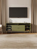 Dumbo Modern 63" Fluted TV Stand in Olive Green | Meuble TV cannele moderne Dumbo 160 cm en vert olive