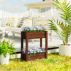 Outsunny 3-Tier Wooden Raised Garden Bed with Legs, 23.6" x 9.8" x 47.2"