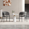 Ethan Set of 2 Modern Corduroy Upholstery Side Chair with Angled Legs and Adjustable Feet,Grey Dining Chair | Ethan Ensemble de 2 chaises d’appoint modernes avec assise en velours cotele, pieds inclines et pieds reglables, gris