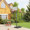 Soozier 4.4-10ft Portable Basketball Hoop with Wheels and 44.5" Backboard