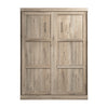 Bestar Pur Queen Murphy 65-Inch Wall Bed - Rustic Brown|Grand lit escamotable mural Pur de Bestar de 65 po - brun rustique
