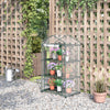 Outsunny 3 Tier Mini Greenhouse Portable Plant Greenhouse With Roll Up Door And Wire Shelves, 27" X |Outsunny Mini Serre De Jardin Serre Portable Pour Plantes Avec Porte Enroulable Et Etageres En Fil M