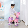 Qaba Ride On Unicorn Walking Horse Mechanical Pony Toy With Wheels Gift For 3-6 Years Girls Boys Pin|Qaba Cheval A Bascule Mecanique Equitation Poney Jouet Avec Roues Cadeau Pour 3-6 Ans Filles Garcons