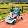 Costway 6v Kids Ride On Drift Car Electric Drifting Go Kart For Kids With 360° Spin White