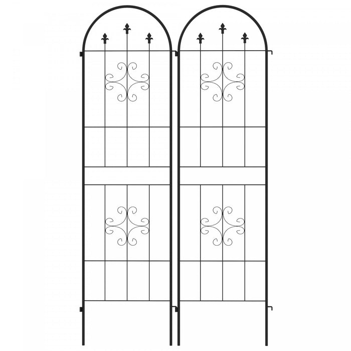 Set Of 2 Garden Trellis Metal Trellis For Climbing Plants Flowers