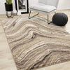 Forte Brown Cream Soothing Waves Area Rug - 7'9" x 10'6"|Carpette Forte brune et crème à motif de vagues apaisantes - 7 pi 9 po x 10 pi 6 po