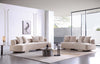 Verandah Mid-Century Modern 2-Piece Sofa Set in Beige | Ensemble de canape 2 pieces Verandah style milieu du siecle en beige