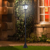 Outsunny Single Solar Lamp Post Garden Solar-powered LED Streetlight Style Outdoor Light Waterproof |Luminaire Exterieur Solaire Lampadaire Lanterne Classique LED 10 Lm Dim. 15l X 15l X 120h Cm Noir