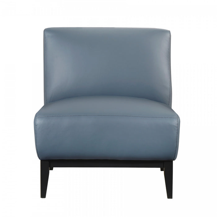 Murdock Accent Chair Blue Leather