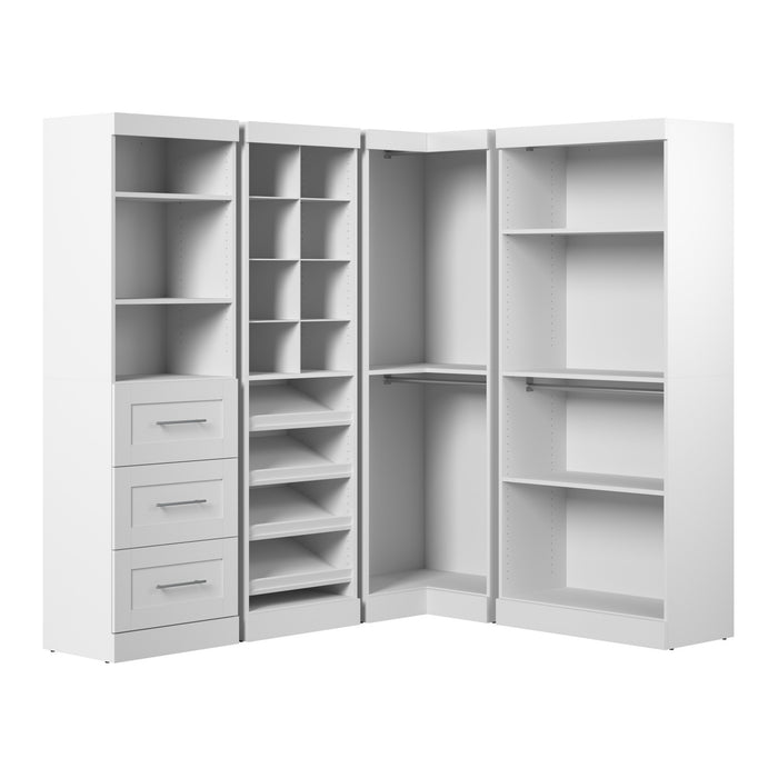 Bestar Pur 83 W Walk-In Closet Organizer - White