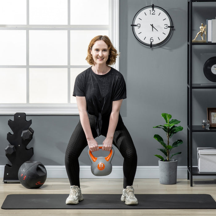 Soozier 18 lb Soft Kettlebell, Sand Filled Weight with Grip Handle, Orange