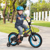 Costway 14" Kids Bike With Adjustable Saddle Handlebar Removable Training Wheels Handbrake Black