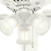 Builder Low Profile Ceiling Fan with Light Fixture - White | Ventilateur de plafond à profil bas du constructeur avec luminaire - Blanc