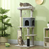 Pawhut Cat Tree For Large Cat Adults, 52 Inch Cat Tower For Indoor Cats W/ Scratching Posts, Cat Bed|Pawhut Arbre A Chat Pour Grands Chats, Tour A Chat 52" Avec Griffoirs, Lit Pour Chat, Brosse De Toil