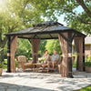 Outsunny 10' x 12' Hardtop Gazebo Canopy with Double Polycarbonate Roof
