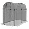 Outsunny 4' X 8' Plant Protection Tent Crop Cage With Door, Black|Outsunny Cage De Culture, Tente De Protection Des Plantes De 4' X 8', Noir