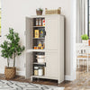 HOMCOM 64" Kitchen Pantry Storage Cabinet with Adjustable Shelves, White