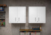 Fortress Modern 30" Floating Garage Cabinet in White - Set of 2 Garage Storage | Armoire de garage flottante Fortress Modern 30" en blanc - Lot de 2