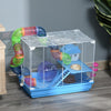 Pawhut 18" Large Hamster Cage, Small Animal House, 2-level Gerbil Haven With Tunnel Tube System, Exe|Pawhut Grande Cage Pour Hamster De 45.7 Cm, Maison Pour Petits Animaux, Refuge Pour Gerbilles A 2 Ni