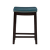 Claridge Faux Leather Backless Counter-Height Stool - Blue|Tabouret Claridge de hauteur comptoir en similicuir et sans dossier - bleu