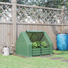 Outsunny Greenhouse With Raised Garden Bed, Steel Outdoor Planter Box Green|Outsunny Lit De Jardin Sureleve Avec Housse, Mini Serre, Vert