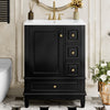 Sophia 24" Bathroom Vanity with Ceramic Sink, Black | Sophia Meuble-lavabo de 24" avec vasque en ceramique, Noir