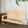 Outsunny Wooden Porch Swing 2-seater Hanging Outdoor Swing Bench W/ Chains|Outsunny Balancoire De Porche En Bois 2 Places Suspendu Avec Chaines