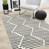 Forte Black White Stripes Area Rug - 6'7" x 9'6"|Carpette Forte noire et blanche à motif de rayures - 6 pi 7 po x 9 pi 6 po