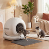 PawHut Self Cleaning Litter Box, Automatic Cat Litter Box for Multi Cats, Extra Large 72L, App Control, Safety Sensor, Odor Isolation, Deodorant Gel, 1 Trash Bag and Litter Mat