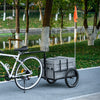 Aosom Bike Cargo Trailer, Bicycle Trailer Wagon Cart With Removable Storage Box, Quick Release 16" W|Aosom Bicyclette Cargo Remorque Velo Wagon Avec Boite De Rangement Amovible