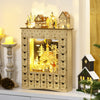Homcom Christmas Advent Calendar, Wooden 24 Dasys Countdown To Christmas|Homcom Calendrier De L'avent De Noel, Compte A Rebours Jusqu'a Noel En Bois