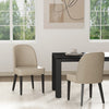 Hillman Modern Wood Upholstered Dining Chair in Sand - Set of 2 | Chaise de salle a manger moderne en bois Hillman avec revetement en tissu couleur sable - Lot de 2