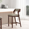 Patricia Modern Wood Upholstered Counter Stool in Linen Bar Stool | Tabouret de comptoir moderne Patricia en bois avec revetement en lin