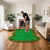 Costway 5 X 10 Ft Professional Golf Practice Mat With 3 Holes And Golf Balls For Home