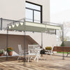 Outsunny Retractable Pergola Roof, Sun Shade Cover For 9.8' X 7.1' Pergola