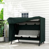 Outsunny 3-Seater Patio Swing Cover, 81" x 49" x 65", Dark Green