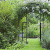 Outsunny 7' Metal Garden Arbor Arch With Scrollwork Doors For Ceremony, Weddings, Party, Backyard, L|Outsunny - Arche De Jardin En Acier De 7 Pieds Avec Portes A Volutes Pour Les Ceremonies, Les Mariag