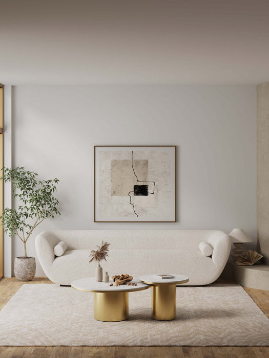 Glenn Modern Glam 2-Piece Coffee Table & End Table Set in Gold Coffee Table Set