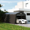 Outsunny 11' X 20' Garage Carport With Ventilation Windows, Dark Grey