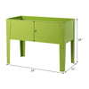 Costway 24" X11" Outdoor Elevated Garden Plant Stand Raised Tall Flower Bed Box