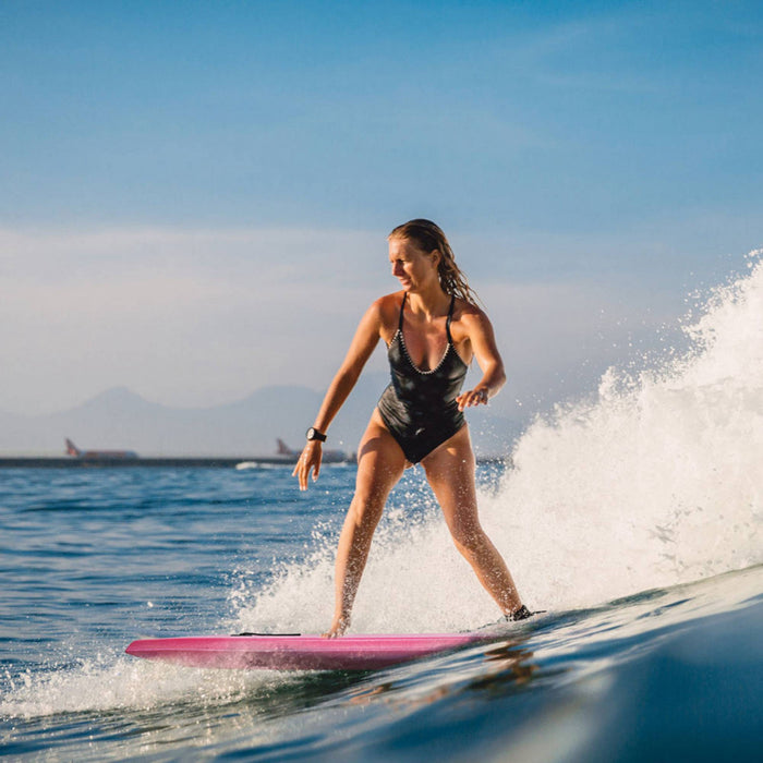 Goplus 41'' Super Lightweight Bodyboard Surfing W/leash Eps Core Boarding Ixpe Pink