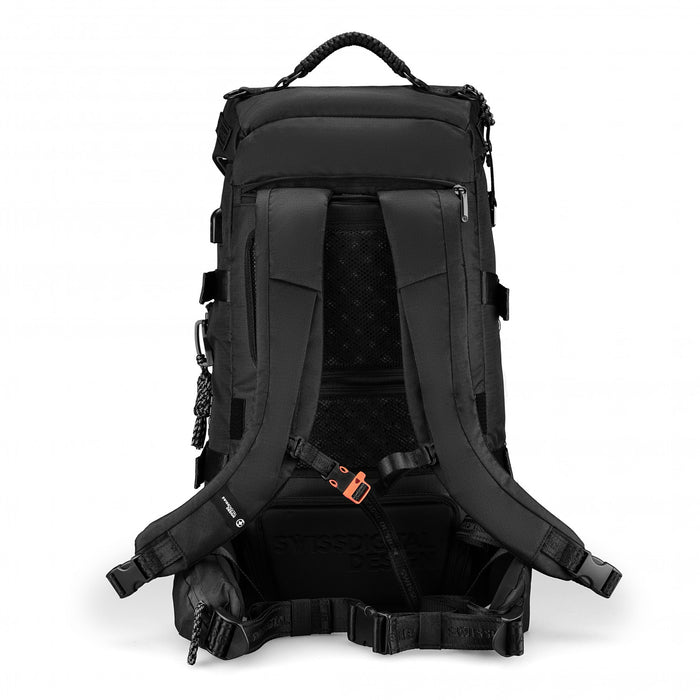 Swissdigital Balerna XL Backpack – 44L Bag, SDD Finder, Water-Resistant, Eco-Friendly, Hybrid System, Ski Travel Storage
