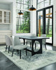 Hillman Modern Wood Upholstered Dining Chair in Light Gray - Set of 4 | Chaise de salle a manger moderne en bois Hillman avec revetement en tissu gris clair - Lot de 4