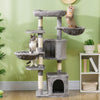 Pawhut 52.5" Cat Tree, Cat Tower For Indoor Cats With Scratching Posts, Cat Condos, Bed, Platforms, |Pawhut Arbre A Chat De 52.5", Tour Pour Chats D'interieur Avec Griffoirs, Condos Pour Chats, Lit, Pl